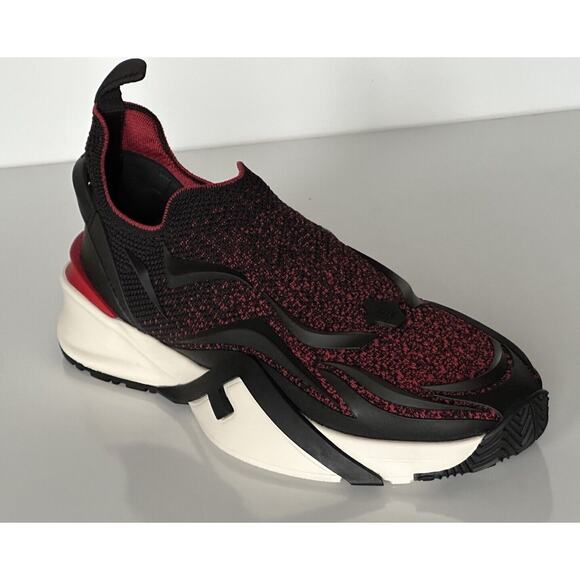 NIB 1050 Fendi Flow Men\'s Fabric Black/Red Sneakers 11 US (Fendi 10) 7E1504 IT main image 11